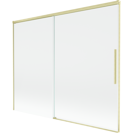 Mexen Rox dvoukřídlá posuvná vanová zástěna 190 x 150 cm, transparentní, zlatá kartáčovaná - 8C9-190-001-55-00