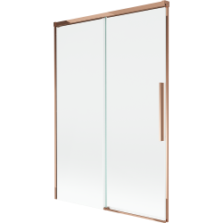 Mexen Rox roztažitelná dvoukřídlá vanová zástěna 120 x 150 cm, transparentní, růžové zlato - 8C9-120-001-60-00