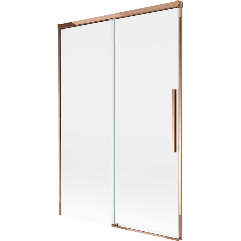 Mexen Rox paraván na vanu 2-křídlový posuvný 120 x 150 cm, transparentní, růžové zlato - 8C9-120-001-60-00