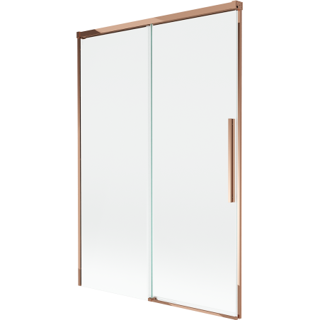 Mexen Rox roztažitelná dvoukřídlá vanová zástěna 120 x 150 cm, transparentní, růžové zlato - 8C9-120-001-60-00