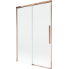 Mexen Rox roztažitelná dvoukřídlá vanová zástěna 120 x 150 cm, transparentní, růžové zlato - 8C9-120-001-60-00
