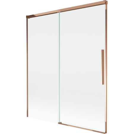 Mexen Rox dvoudílná posuvná vanová zástěna 140 x 150 cm, transparentní, růžové zlato - 8C9-140-001-60-00