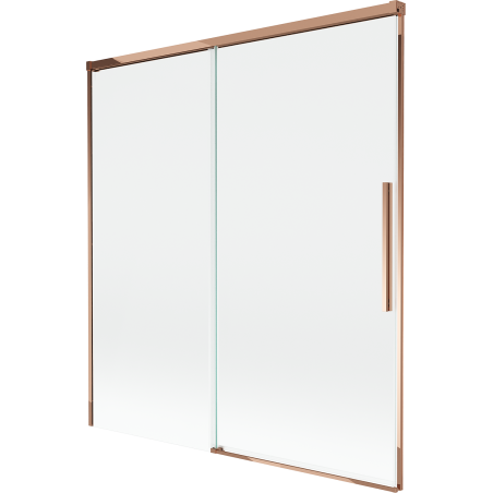 Mexen Rox vaničková zástěna 2-křídlová posuvná 150 x 150 cm, transparentní, růžové zlato - 8C9-150-001-60-00