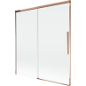 Mexen Rox vaničková zástěna 2-křídlová posuvná 150 x 150 cm, transparentní, růžové zlato - 8C9-150-001-60-00