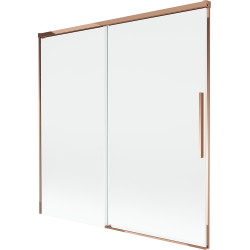 Mexen Rox dvoukřídlová vanová zástěna posuvná 160 x 150 cm, transparentní, růžové zlato - 8C9-160-001-60-00