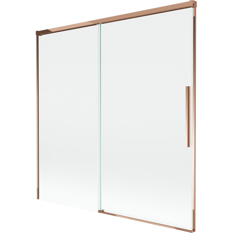 Mexen Rox dvoukřídlová vanová zástěna posuvná 160 x 150 cm, transparentní, růžové zlato - 8C9-160-001-60-00