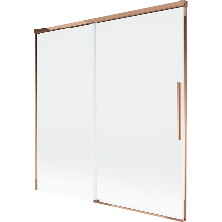 Mexen Rox dvoukřídlová vanová zástěna posuvná 160 x 150 cm, transparentní, růžové zlato - 8C9-160-001-60-00