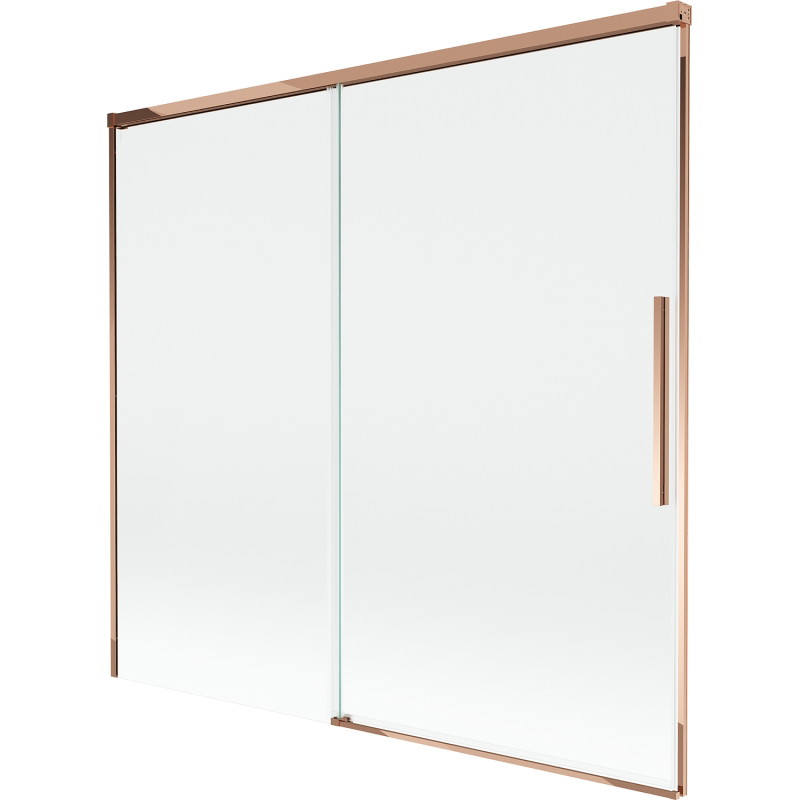 Mexen Rox dvoukřídlá posuvná vanová zástěna 170 x 150 cm, transparentní, růžové zlato - 8C9-170-001-60-00