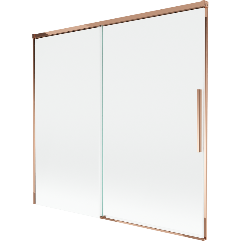Mexen Rox sprchová zástěna dvoukřídlová posuvná 170 x 150 cm, transparentní, růžové zlato - 8C9-170-001-60-00