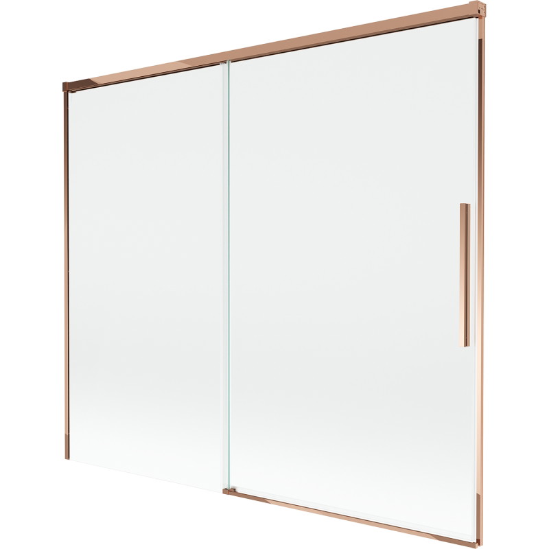 Mexen Rox vanaová zástěna 2křídlá posuvná 180 x 150 cm, transparentní, růžové zlato - 8C9-180-001-60-00