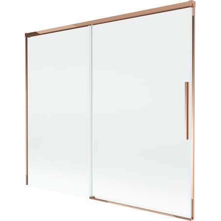 Mexen Rox vanaová zástěna 2křídlá posuvná 180 x 150 cm, transparentní, růžové zlato - 8C9-180-001-60-00