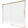 Mexen Rox vaničková zástěna 2-dílná posuvná 190 x 150 cm, transparentní, růžové zlato - 8C9-190-001-60-00