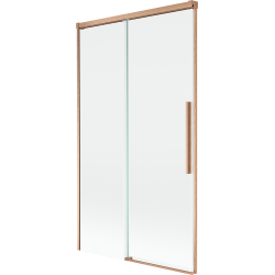Mexen Rox vanička na vanu, 2-dílná posuvná 100 x 150 cm, transparentní, kartáčovaná měď - 8C9-100-001-65-00