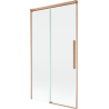 Mexen Rox vanová zástěna 2-křídlová posuvná 100 x 150 cm, transparentní, kartáčovaná měď - 8C9-100-001-65-00