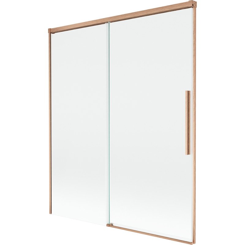 Mexen Rox dvoukřídlá posuvná vanová zástěna 140 x 150 cm, transparentní, kartáčovaná měď - 8C9-140-001-65-00