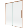 Mexen Rox dvoukřídlá posuvná vanová zástěna 140 x 150 cm, transparentní, kartáčovaná měď - 8C9-140-001-65-00