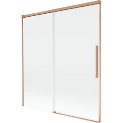 Mexen Rox dvoukřídlá vanová zástěna posuvná 150 x 150 cm, transparentní, kartáčovaná měď - 8C9-150-001-65-00