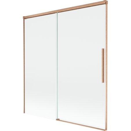 Mexen Rox dvoukřídlá vanová zástěna posuvná 150 x 150 cm, transparentní, kartáčovaná měď - 8C9-150-001-65-00