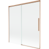 Mexen Rox dvoukřídlá vanová zástěna posuvná 150 x 150 cm, transparentní, kartáčovaná měď - 8C9-150-001-65-00