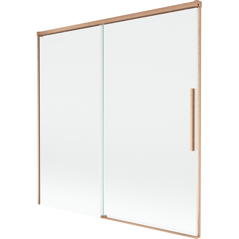 Mexen Rox posuvná vanová zástěna se 2 křídly 160 x 150 cm, transparentní, kartáčovaná měď - 8C9-160-001-65-00