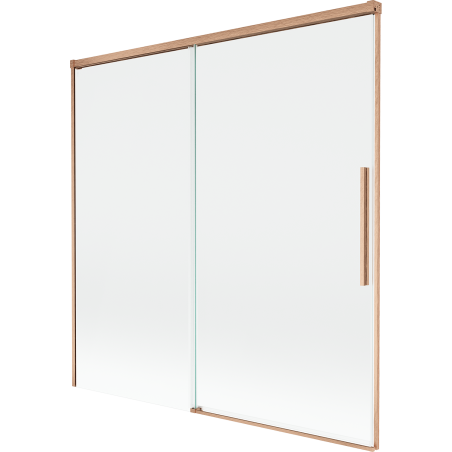 Mexen Rox posuvná vanová zástěna se 2 křídly 160 x 150 cm, transparentní, kartáčovaná měď - 8C9-160-001-65-00
