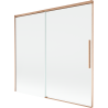 Mexen Rox Dvojkřídlá zasouvací vanová zástěna 170 x 150 cm, transparentní, kartáčovaná měď - 8C9-170-001-65-00