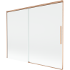 Mexen Rox sprchová zástěna na vanu 2-dílná posuvná 190 x 150 cm, transparentní, kartáčovaná měď - 8C9-190-001-65-00