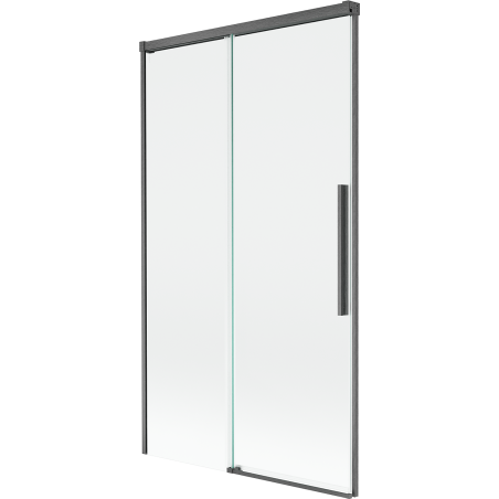 Mexen Rox dvoukřídlá rozšiřitelná vanová zástěna 100 x 150 cm, průhledná, gun šedý kartáčovaný - 8C9-100-001-66-00