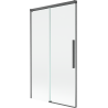 Mexen Rox dvoukřídlá rozšiřitelná vanová zástěna 100 x 150 cm, průhledná, gun šedý kartáčovaný - 8C9-100-001-66-00