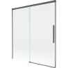 Mexen Rox posuvná vanová zástěna 2-křídlá 150 x 150 cm, transparentní, kartáčovaná zbraňově šedá