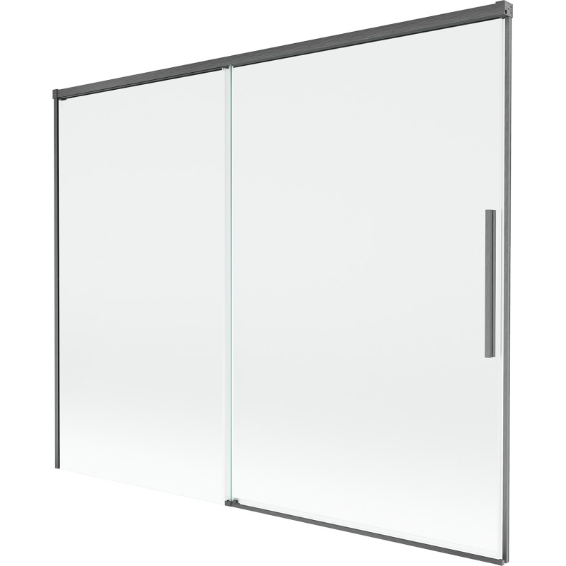 Mexen Rox dvoukřídlá sprchová zástěna 190 x 150 cm, transparentní, gun gray kartáčovaná - 8C9-190-001-66-00