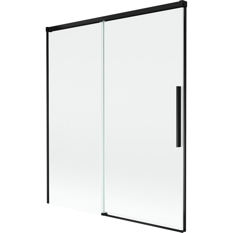 Mexen Rox posuvná 2-křídlá vanová zástěna 140 x 150 cm, transparentní, černá - 8C9-140-001-70-00