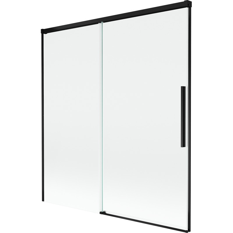 Mexen Rox sprchová zástěna vaničky 2-křídlová posuvná 150 x 150 cm, transparentní, černá - 8C9-150-001-70-00
