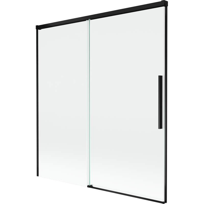 Mexen Rox vanová zástěna 2-křídlová posuvná 150 x 150 cm, transparentní, černá - 8C9-150-001-70-00