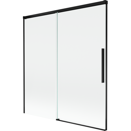 Mexen Rox vanová zástěna 2-křídlová posuvná 150 x 150 cm, transparentní, černá - 8C9-150-001-70-00