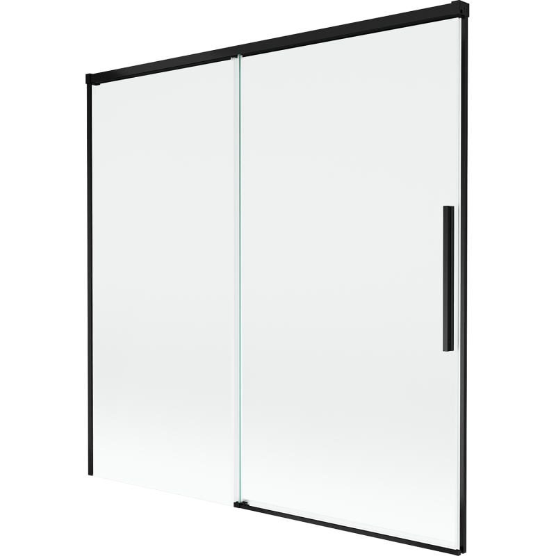 Mexen Rox sprchová stěna do vany 2-dveřová posuvná 160 x 150 cm, transparentní, černá - 8C9-160-001-70-00