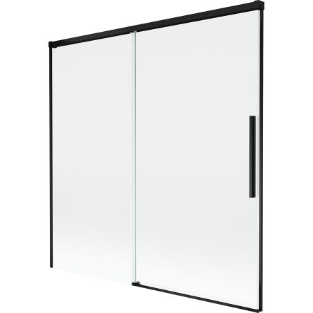 Mexen Rox sprchová stěna do vany 2-dveřová posuvná 160 x 150 cm, transparentní, černá - 8C9-160-001-70-00