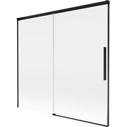 Mexen Rox dvoudílná vanová zástěna posuvná 170 x 150 cm, transparentní, černá - 8C9-170-001-70-00