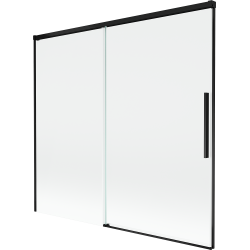 Mexen Rox dvoukřídlá vanová zástěna 170 x 150 cm, transparentní, černá - 8C9-170-001-70-00