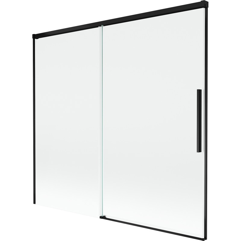 Mexen Rox dvoukřídlá vanová zástěna 170 x 150 cm, transparentní, černá - 8C9-170-001-70-00