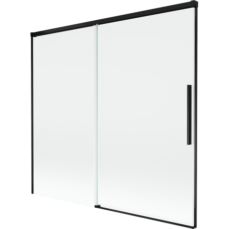 Mexen Rox dvoudílná vanová zástěna posuvná 170 x 150 cm, transparentní, černá - 8C9-170-001-70-00