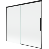 Mexen Rox dvoukřídlá vanová zástěna 170 x 150 cm, transparentní, černá - 8C9-170-001-70-00