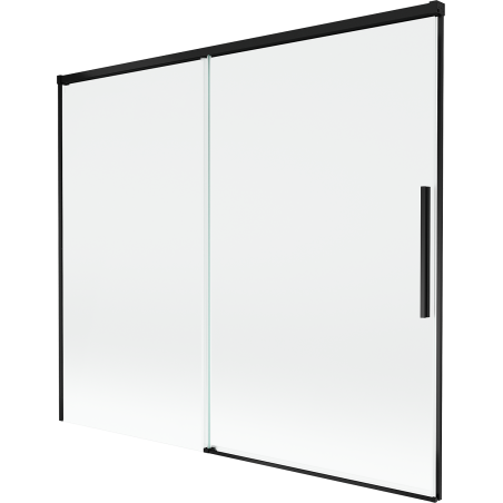 Mexen Rox posuvný vanový paravan dvoukřídlý 180 x 150 cm, transparentní, černý - 8C9-180-001-70-00