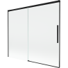Mexen Rox 2-křídlová sprchová zástěna zasouvací 180 x 150 cm, transparentní, černá - 8C9-180-001-70-00