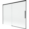 Mexen Rox vanová zástěna 2křídlová posuvná 190 x 150 cm, transparentní, černá - 8C9-190-001-70-00