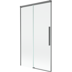 Mexen Rox vany skládací zástěna 2-křídlová posuvná 100 x 150 cm, transparentní, gun metal - 8C9-100-001-95-00