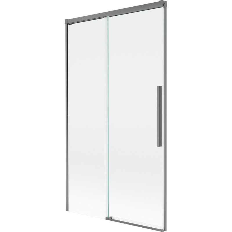 Mexen Rox vany skládací zástěna 2-křídlová posuvná 100 x 150 cm, transparentní, gun metal - 8C9-100-001-95-00
