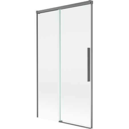 Mexen Rox vany skládací zástěna 2-křídlová posuvná 100 x 150 cm, transparentní, gun metal - 8C9-100-001-95-00