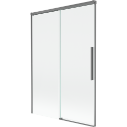 Mexen Rox dvoukřídlá posuvná vana, 120 x 150 cm, transparentní, gun metal - 8C9-120-001-95-00