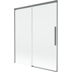 Mexen Rox 2 křídlová rozkládací vanová zástěna 140 x 150 cm, transparentní, gun metal - 8C9-140-001-95-00